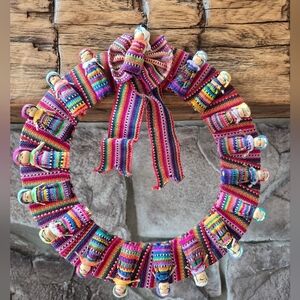 Guatemala Colorful Kids Wreath with Dolls